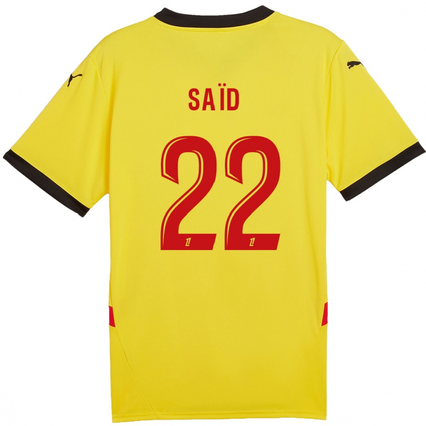 Women Football Wesley Saïd #22 Yellow Red Home Jersey 2024/25 T-Shirt Za