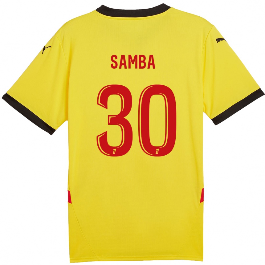 Women Football Brice Samba #30 Yellow Red Home Jersey 2024/25 T-Shirt Za