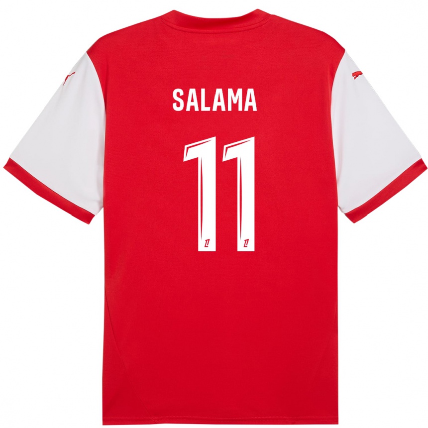 Women Football Amine Salama #11 Red White Home Jersey 2024/25 T-Shirt Za