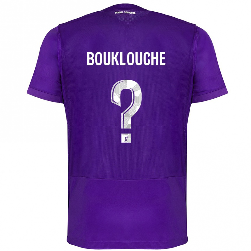 Women Football Kelyan Bouklouche #0 Purple White Home Jersey 2024/25 T-Shirt Za