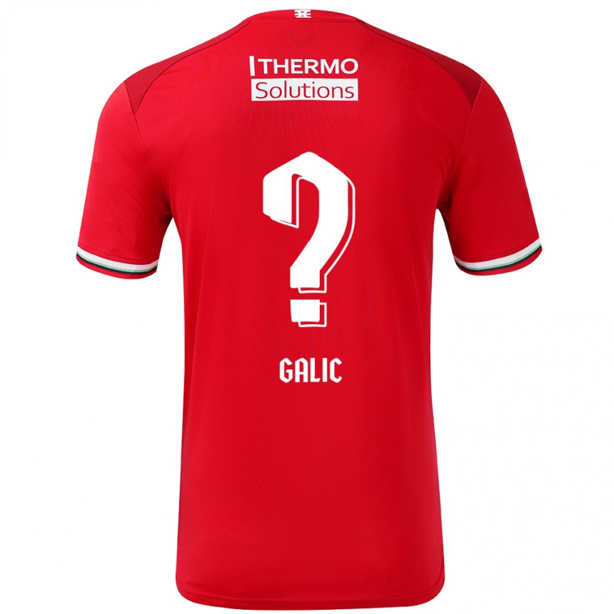 Women Football Daniela Galic #0 Red White Home Jersey 2024/25 T-Shirt Za