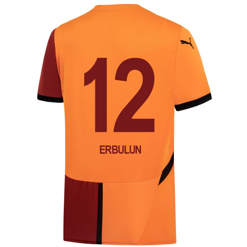 Women Football Helin Erbulun #12 Yellow Red Home Jersey 2024/25 T-Shirt Za