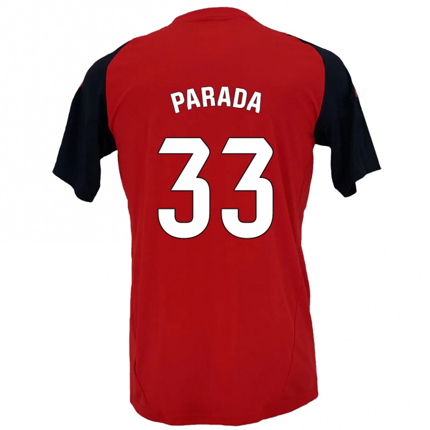 Women Football Victor Parada #33 Red Black Home Jersey 2024/25 T-Shirt Za