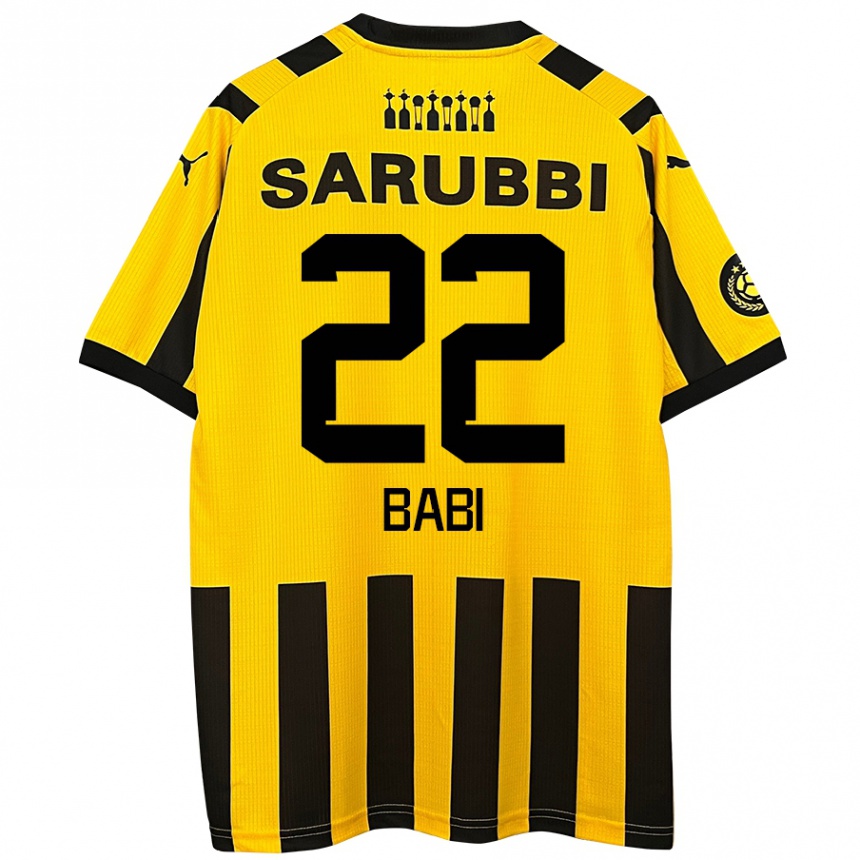 Women Football Matheus Babi #22 Yellow Black Home Jersey 2024/25 T-Shirt Za