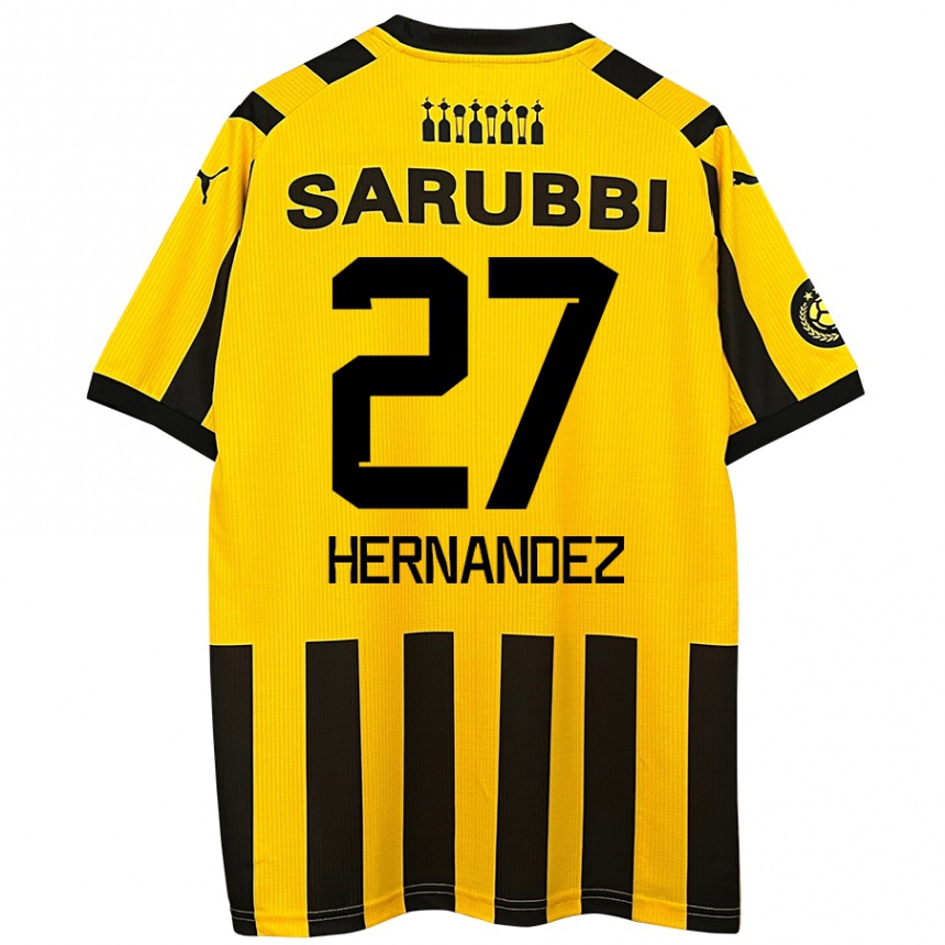 Women Football Lucas Hernández #27 Yellow Black Home Jersey 2024/25 T-Shirt Za