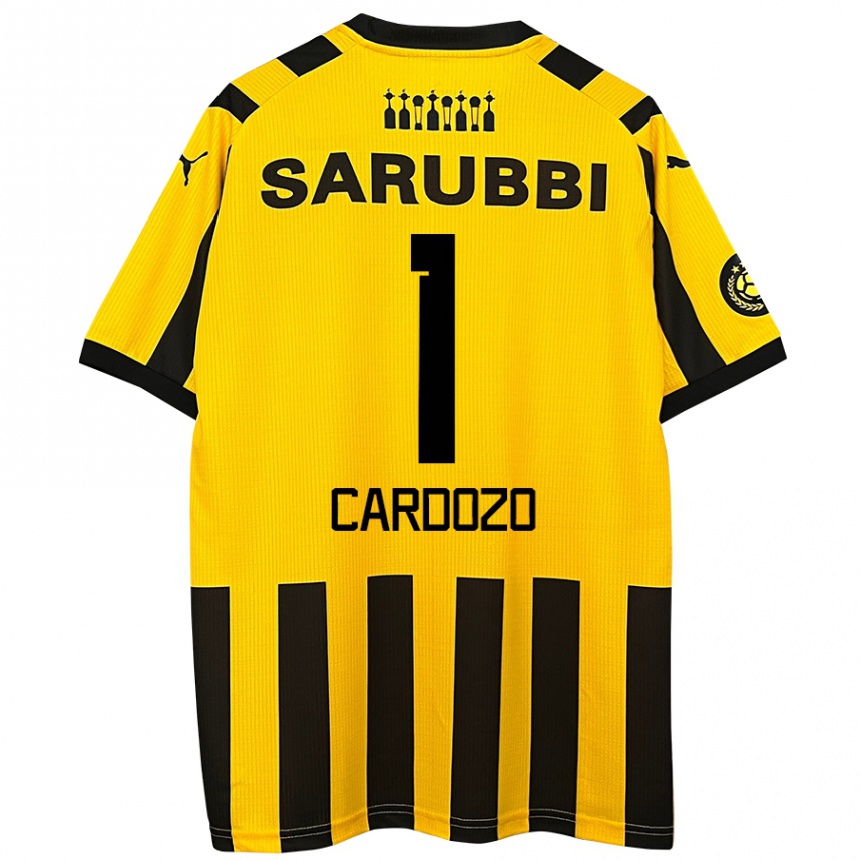 Women Football Thiago Cardozo #1 Yellow Black Home Jersey 2024/25 T-Shirt Za