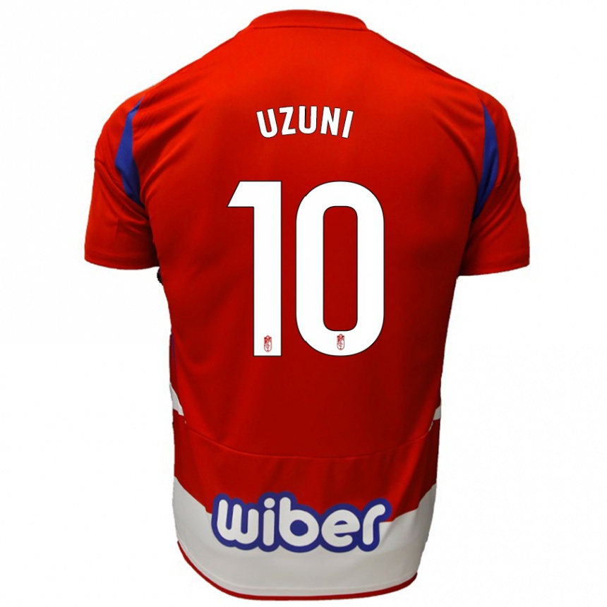 Women Football Myrto Uzuni #10 Red White Blue Home Jersey 2024/25 T-Shirt Za