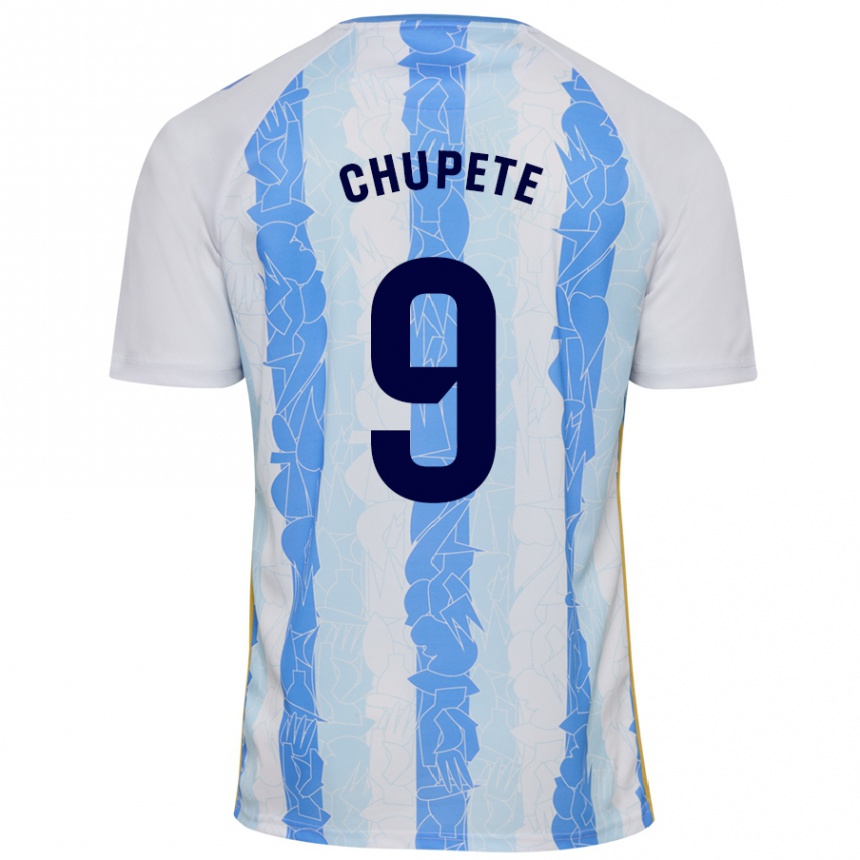 Women Football Chupete #9 White Blue Home Jersey 2024/25 T-Shirt Za