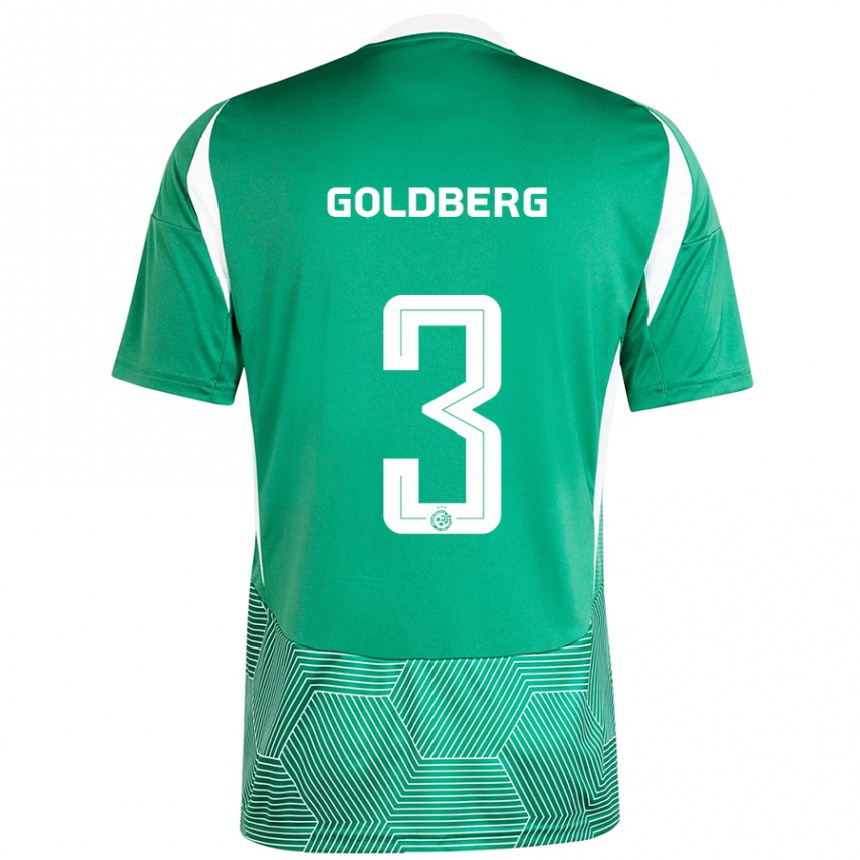 Women Football Shon Goldberg #3 Green White Home Jersey 2024/25 T-Shirt Za