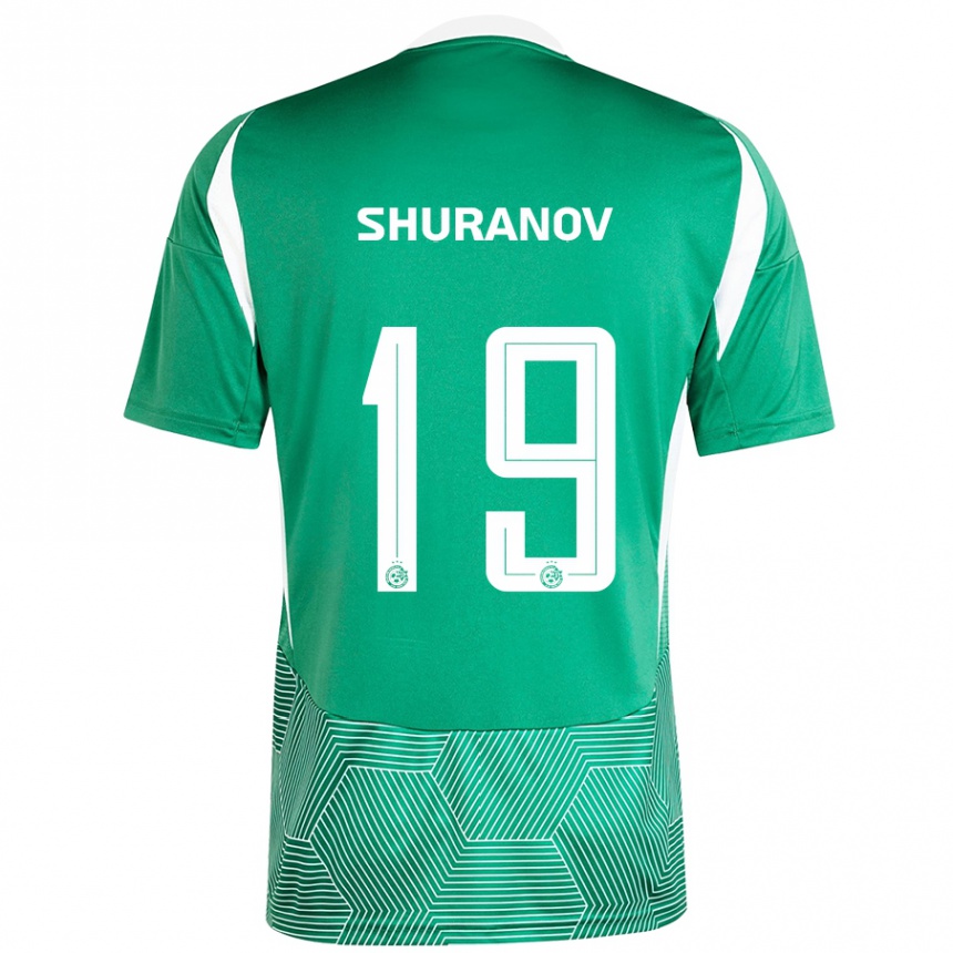 Women Football Erik Shuranov #19 Green White Home Jersey 2024/25 T-Shirt Za