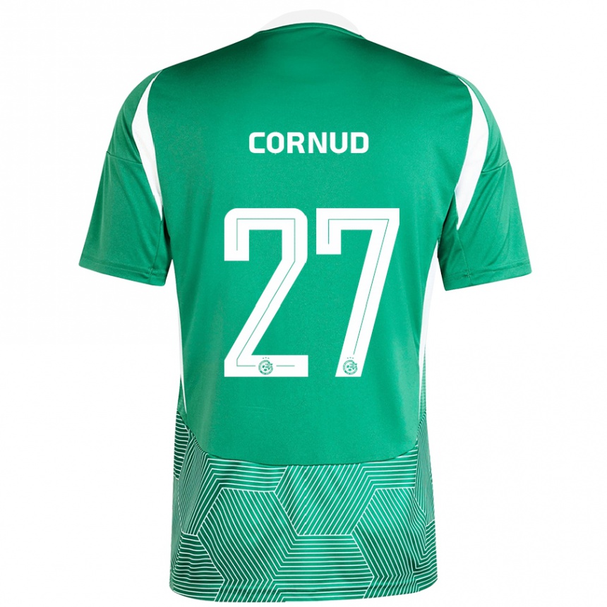 Women Football Pierre Cornud #27 Green White Home Jersey 2024/25 T-Shirt Za