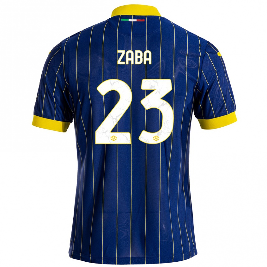 Women Football Nelson Zaba #23 Blue Yellow Home Jersey 2024/25 T-Shirt Za