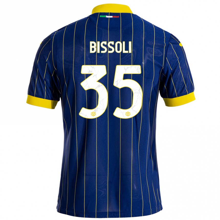 Women Football Noemí Bissoli #35 Blue Yellow Home Jersey 2024/25 T-Shirt Za