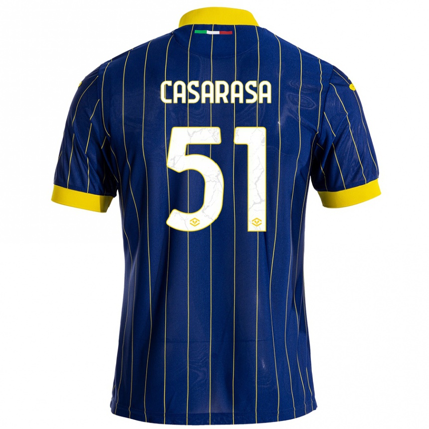 Women Football Asia Casarasa #51 Blue Yellow Home Jersey 2024/25 T-Shirt Za