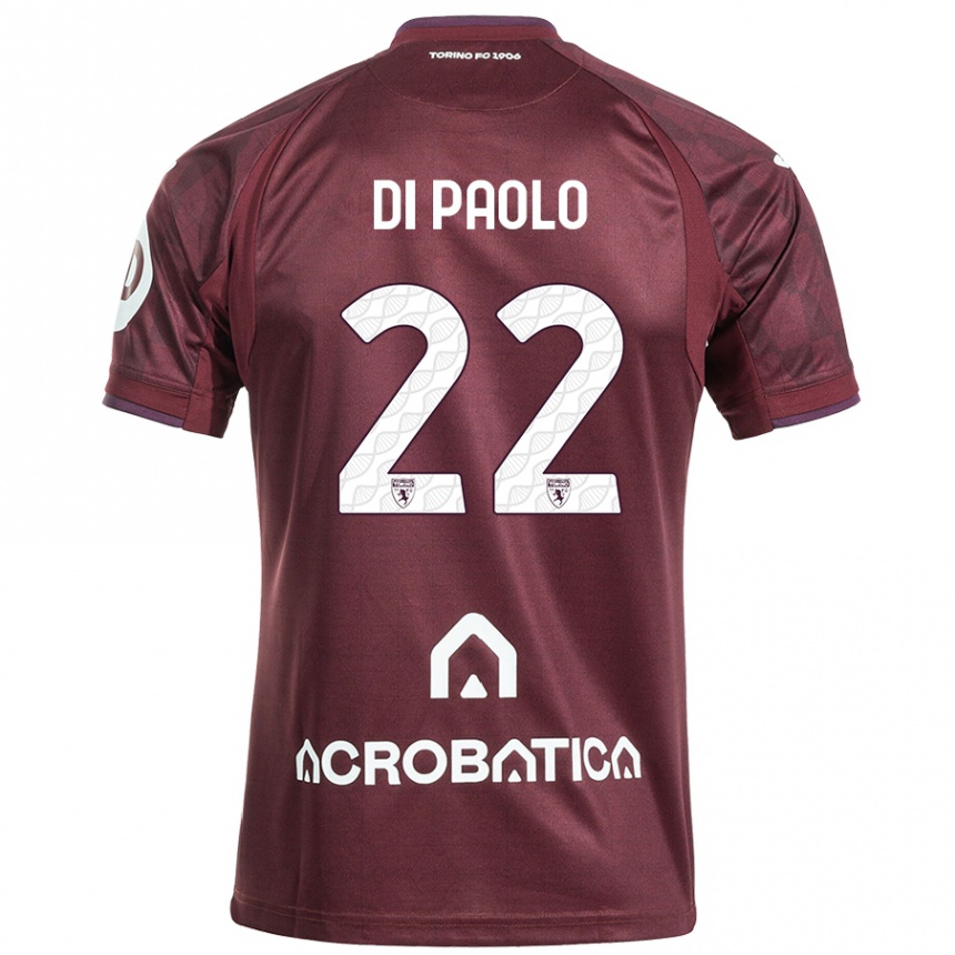 Women Football Sebastiano Di Paolo #22 Maroon White Home Jersey 2024/25 T-Shirt Za