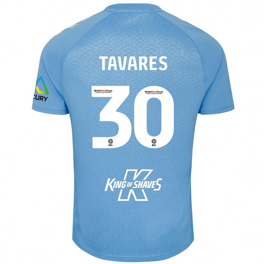 Women Football Fábio Tavares #30 Blue White Home Jersey 2024/25 T-Shirt Za