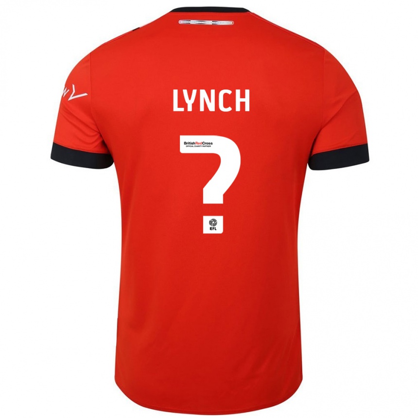 Women Football Oliver Lynch #0 Orange Black Home Jersey 2024/25 T-Shirt Za