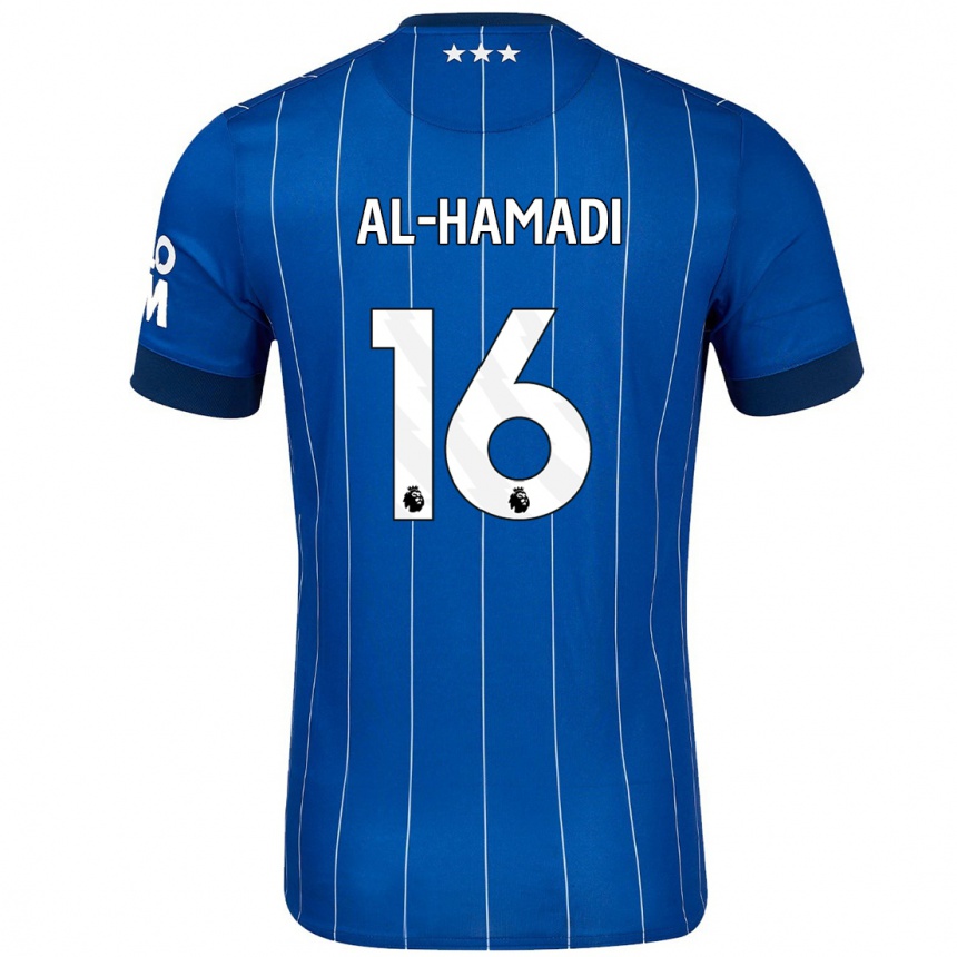 Women Football Ali Al-Hamadi #16 Navy Blue Home Jersey 2024/25 T-Shirt Za