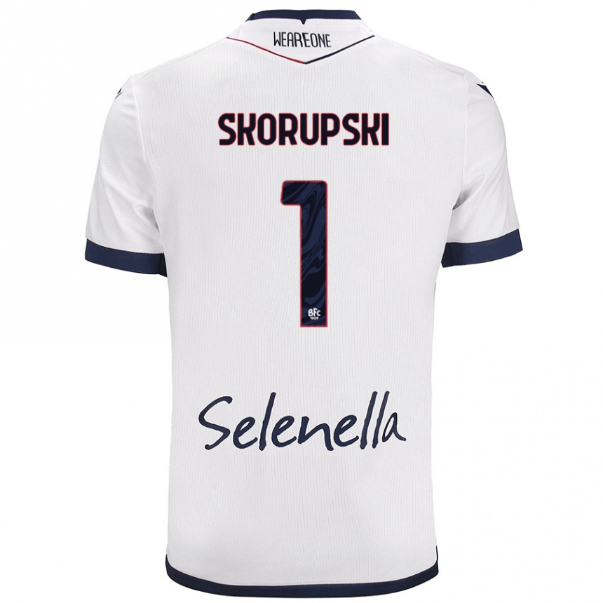 Women Football Lukasz Skorupski #1 White Royal Blue Away Jersey 2024/25 T-Shirt Za