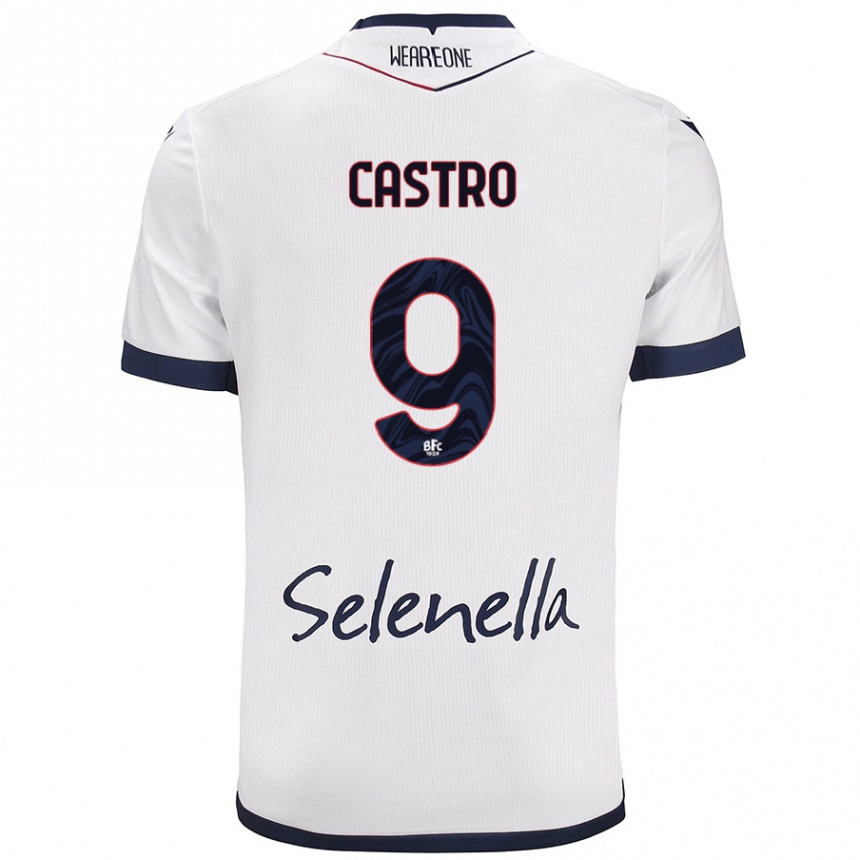 Women Football Santiago Castro #9 White Royal Blue Away Jersey 2024/25 T-Shirt Za