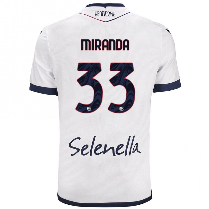 Women Football Juan Miranda #33 White Royal Blue Away Jersey 2024/25 T-Shirt Za