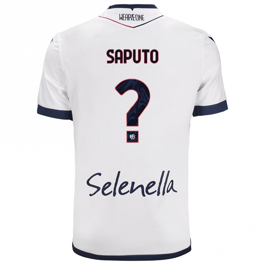 Women Football Jesse Saputo #0 White Royal Blue Away Jersey 2024/25 T-Shirt Za