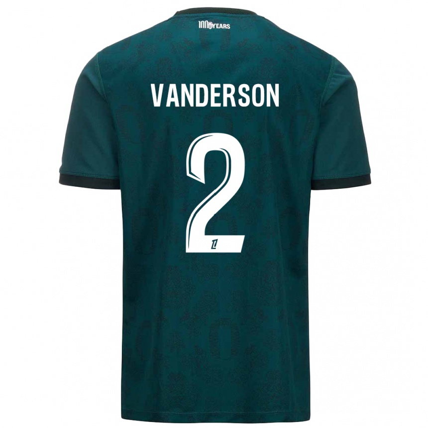 Women Football Vanderson #2 Dark Green Away Jersey 2024/25 T-Shirt Za