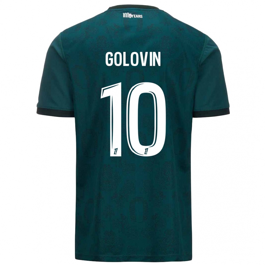 Women Football Aleksandr Golovin #10 Dark Green Away Jersey 2024/25 T-Shirt Za