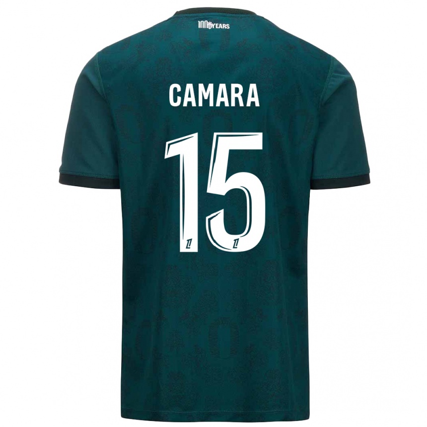 Women Football Lamine Camara #15 Dark Green Away Jersey 2024/25 T-Shirt Za