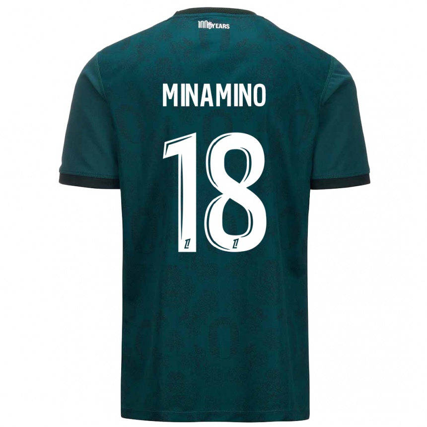 Women Football Takumi Minamino #18 Dark Green Away Jersey 2024/25 T-Shirt Za