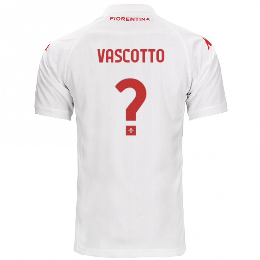 Women Football Edoardo Vascotto #0 White Away Jersey 2024/25 T-Shirt Za