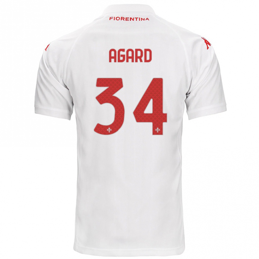 Women Football Laura Agard #34 White Away Jersey 2024/25 T-Shirt Za