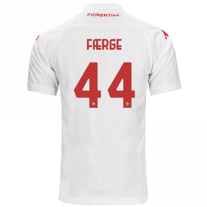 Women Football Emma Færge #44 White Away Jersey 2024/25 T-Shirt Za