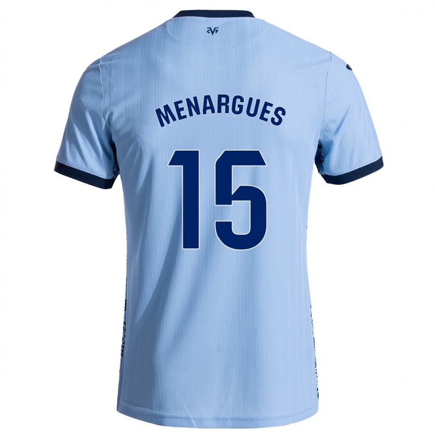 Women Football Joseda Menargues #15 Sky Blue Away Jersey 2024/25 T-Shirt Za