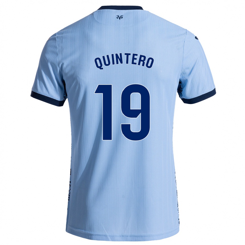 Women Football Luis Quintero #19 Sky Blue Away Jersey 2024/25 T-Shirt Za