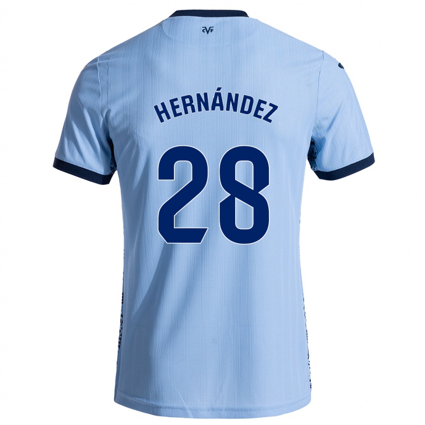 Women Football Gerard Hernández #28 Sky Blue Away Jersey 2024/25 T-Shirt Za