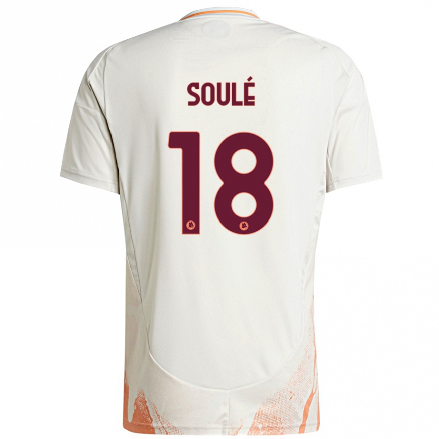 Women Football Matías Soulé #18 Cream White Orange Away Jersey 2024/25 T-Shirt Za