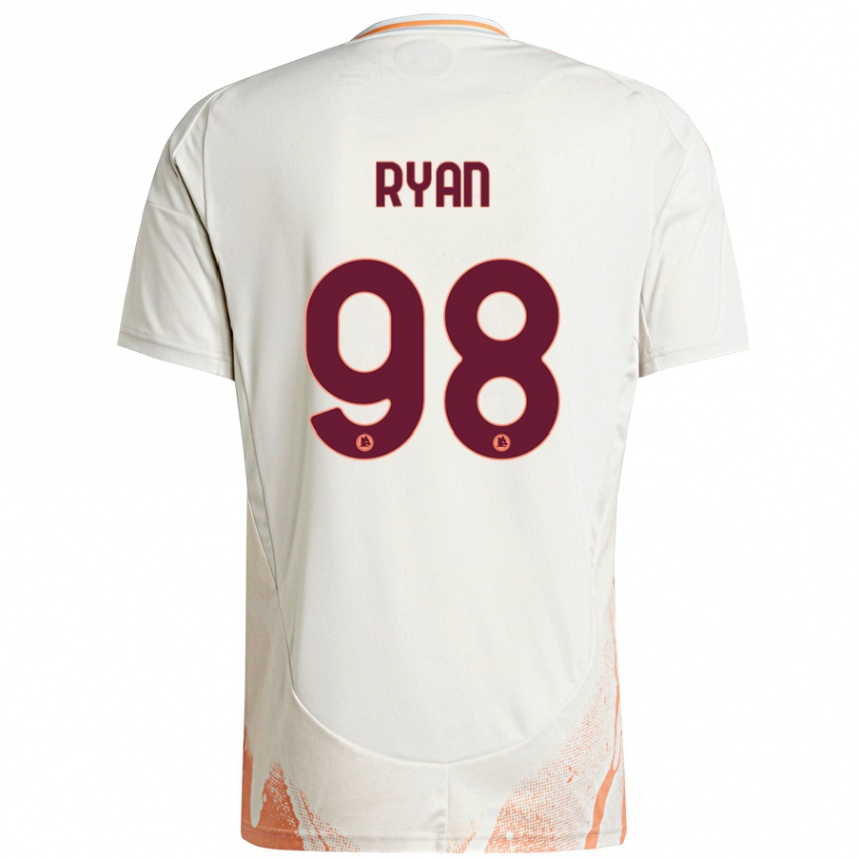 Women Football Mathew Ryan #98 Cream White Orange Away Jersey 2024/25 T-Shirt Za