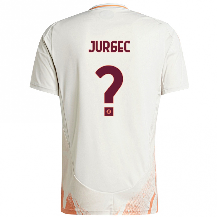 Women Football Jan Jurgec #0 Cream White Orange Away Jersey 2024/25 T-Shirt Za