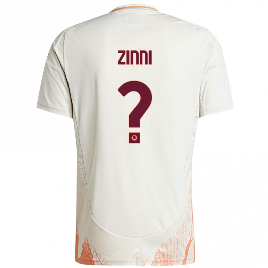 Women Football Raul Zinni #0 Cream White Orange Away Jersey 2024/25 T-Shirt Za