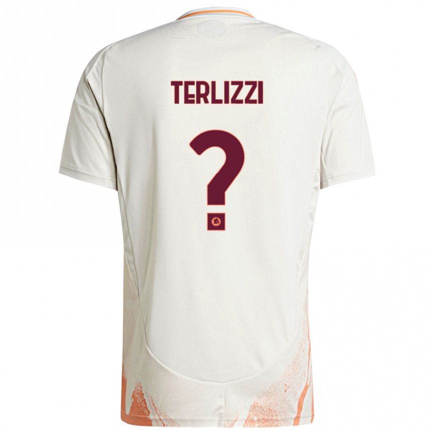 Women Football Federico Terlizzi #0 Cream White Orange Away Jersey 2024/25 T-Shirt Za