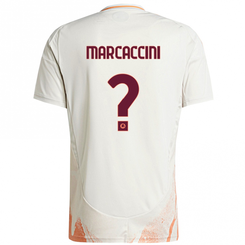 Women Football Alessio Marcaccini #0 Cream White Orange Away Jersey 2024/25 T-Shirt Za