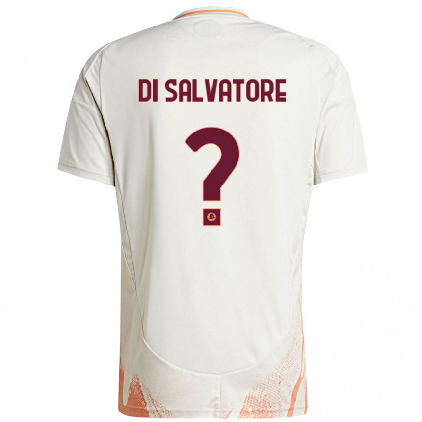 Women Football Diego Di Salvatore #0 Cream White Orange Away Jersey 2024/25 T-Shirt Za