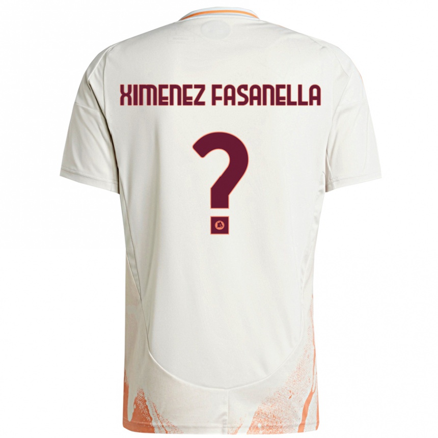 Women Football Rafael Ximenez Fasanella #0 Cream White Orange Away Jersey 2024/25 T-Shirt Za