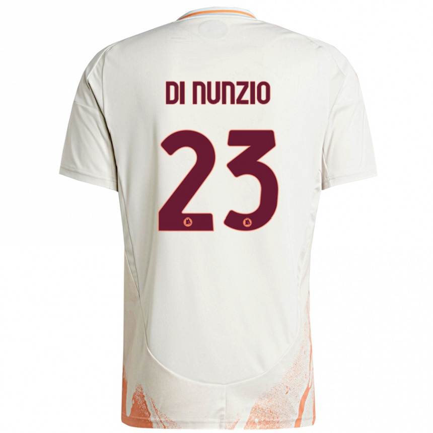 Women Football Alessandro Di Nunzio #23 Cream White Orange Away Jersey 2024/25 T-Shirt Za