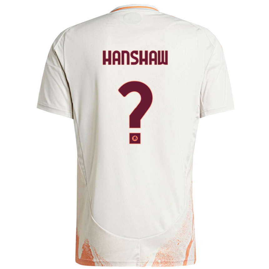 Women Football Verena Hanshaw #0 Cream White Orange Away Jersey 2024/25 T-Shirt Za