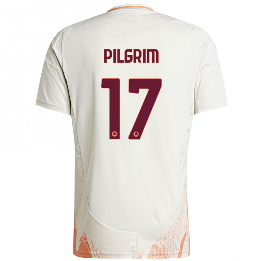 Women Football Alayah Pilgrim #17 Cream White Orange Away Jersey 2024/25 T-Shirt Za