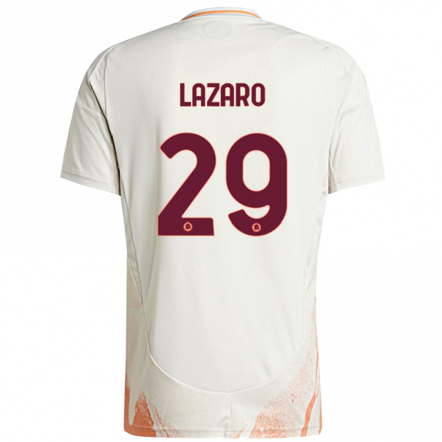 Women Football Paloma Lazaro #29 Cream White Orange Away Jersey 2024/25 T-Shirt Za