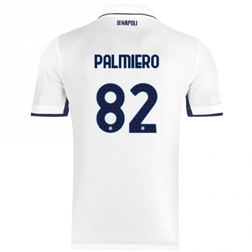 Women Football Luca Palmiero #82 White Royal Blue Away Jersey 2024/25 T-Shirt Za