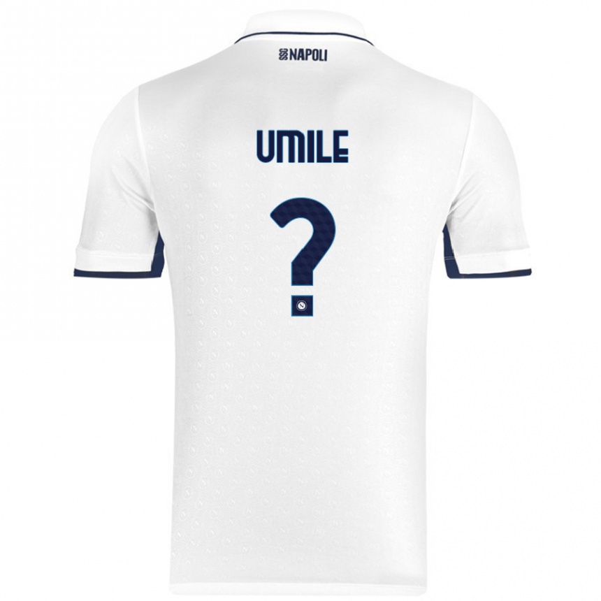 Women Football Bruno Umile #0 White Royal Blue Away Jersey 2024/25 T-Shirt Za